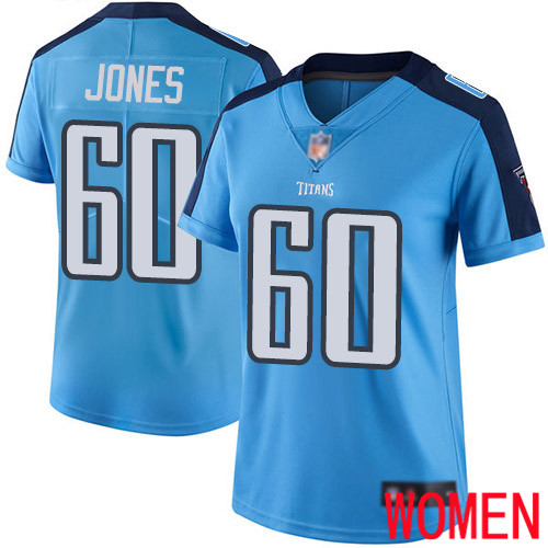Tennessee Titans Limited Light Blue Women Ben Jones Jersey NFL Football 60 Rush Vapor Untouchable